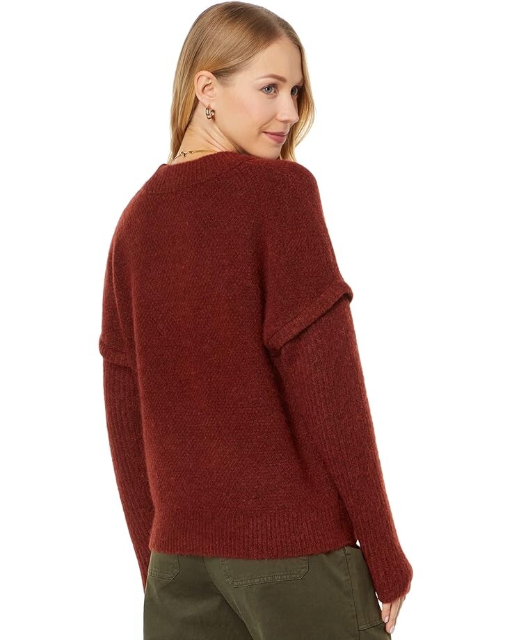 

Свитер Madewell Kiawah Cable Crew, цвет Heather Auburn