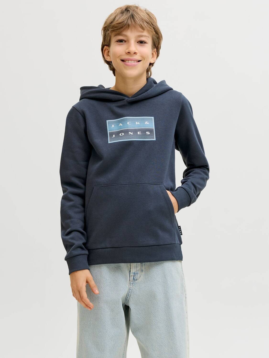 Jack & Jones Junior Толстовка 'JCOFusion' в цвете Night Blue, Cyan Blue — фото 3