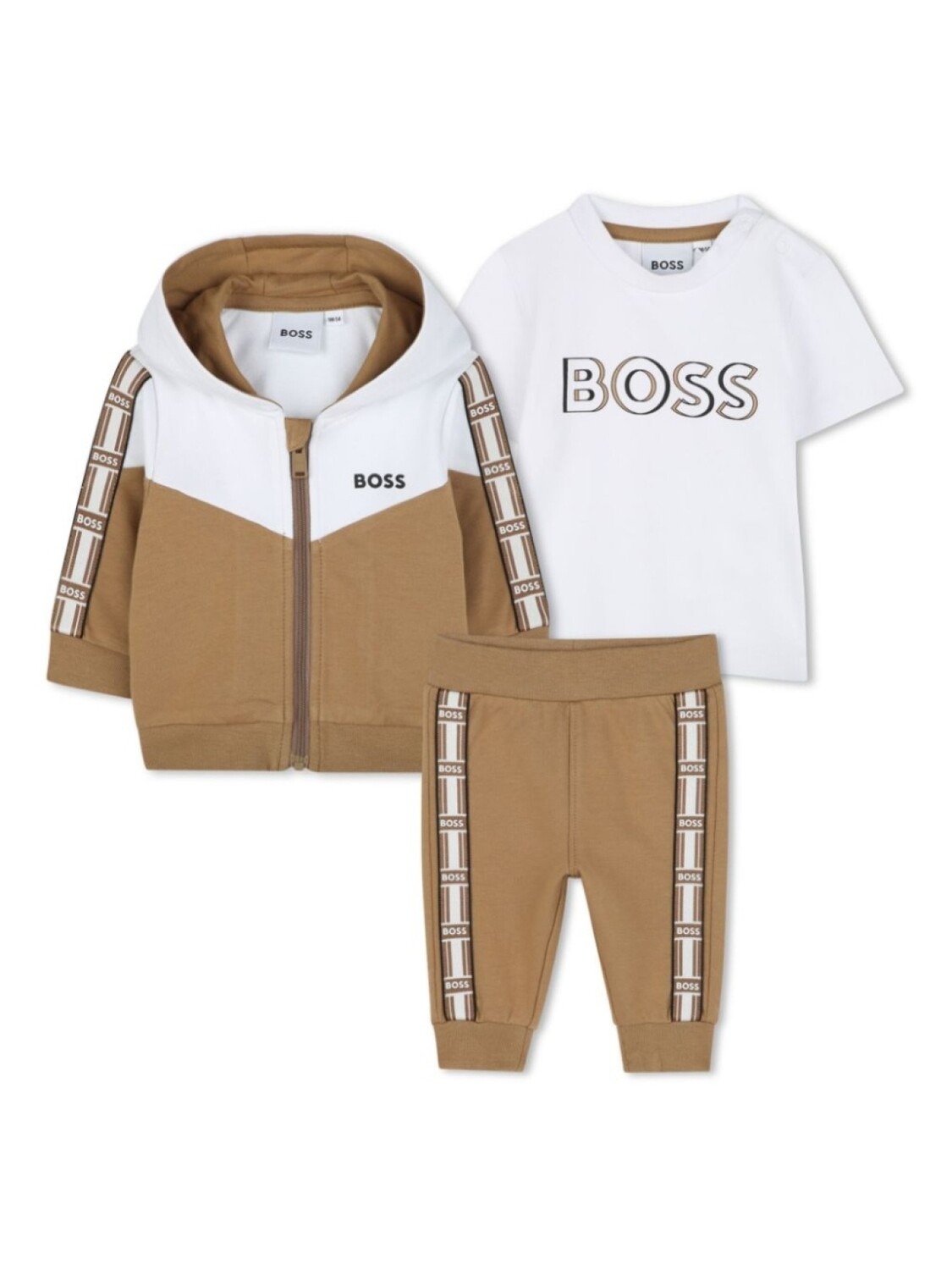 

Двухцветный спортивный костюм BOSS Kidswear, нейтральный цвет