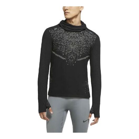 

Толстовка Nike Run Division Wooldorado Wool Solid Color Sports Running Black, черный