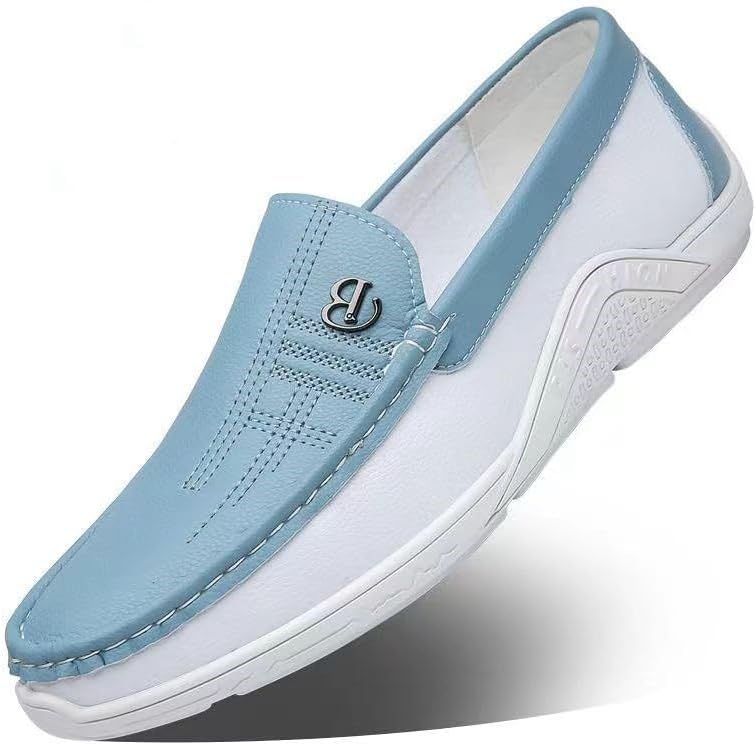 

Мужские повседневные лоферы Santimon, легкие обувь-слипоны с мягкой подошвой, дышащие летние мокасины, синий