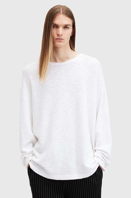 

Хлопковый свитер SEARS LS CREW Allsaints, белый