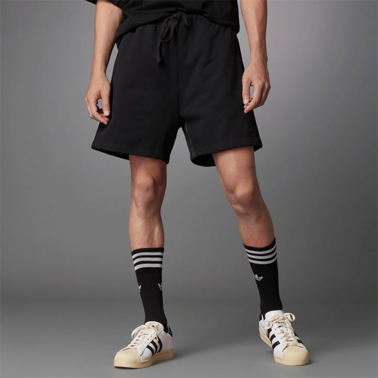 Шорты adidas originals Blue Version Solid Color Lacing Athleisure Casual Sports Shorts Black H33447 — фото 3