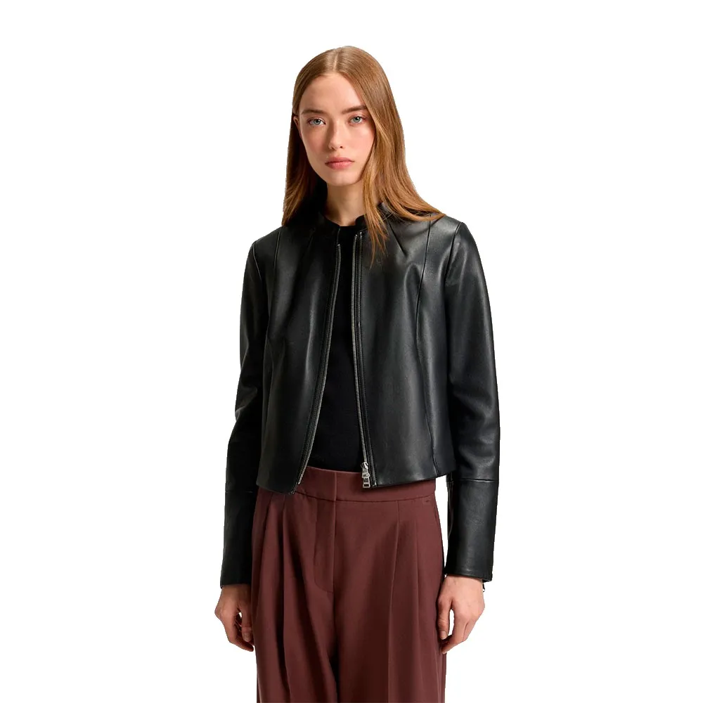 

Куртка HUGO Lasari 10272765 01 leather, черный