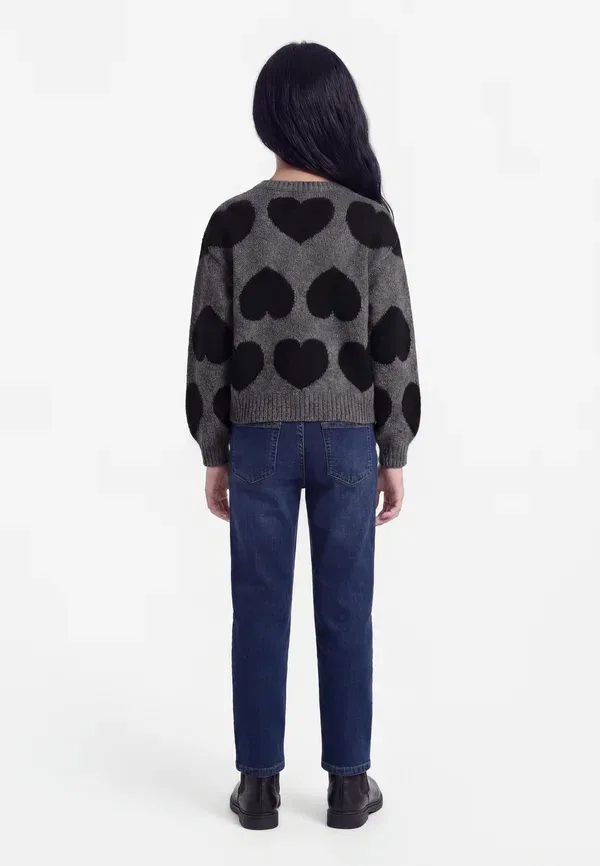 Джемпер свободного кроя Nkfbrena ls loose jumper Name It, тёмно-серый меланж — фото 2