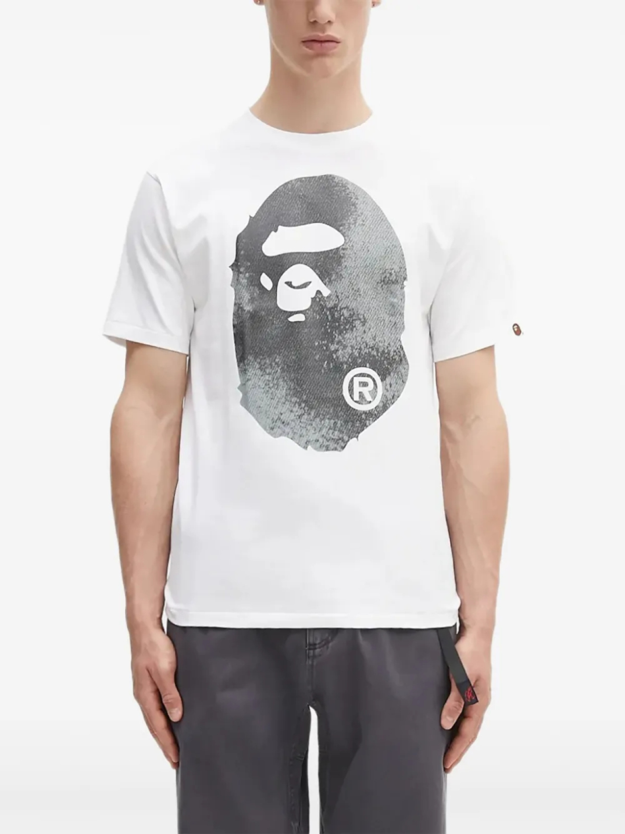 

Футболка с изображением головы обезьяны BATHING APE A Bathing Ape, белый