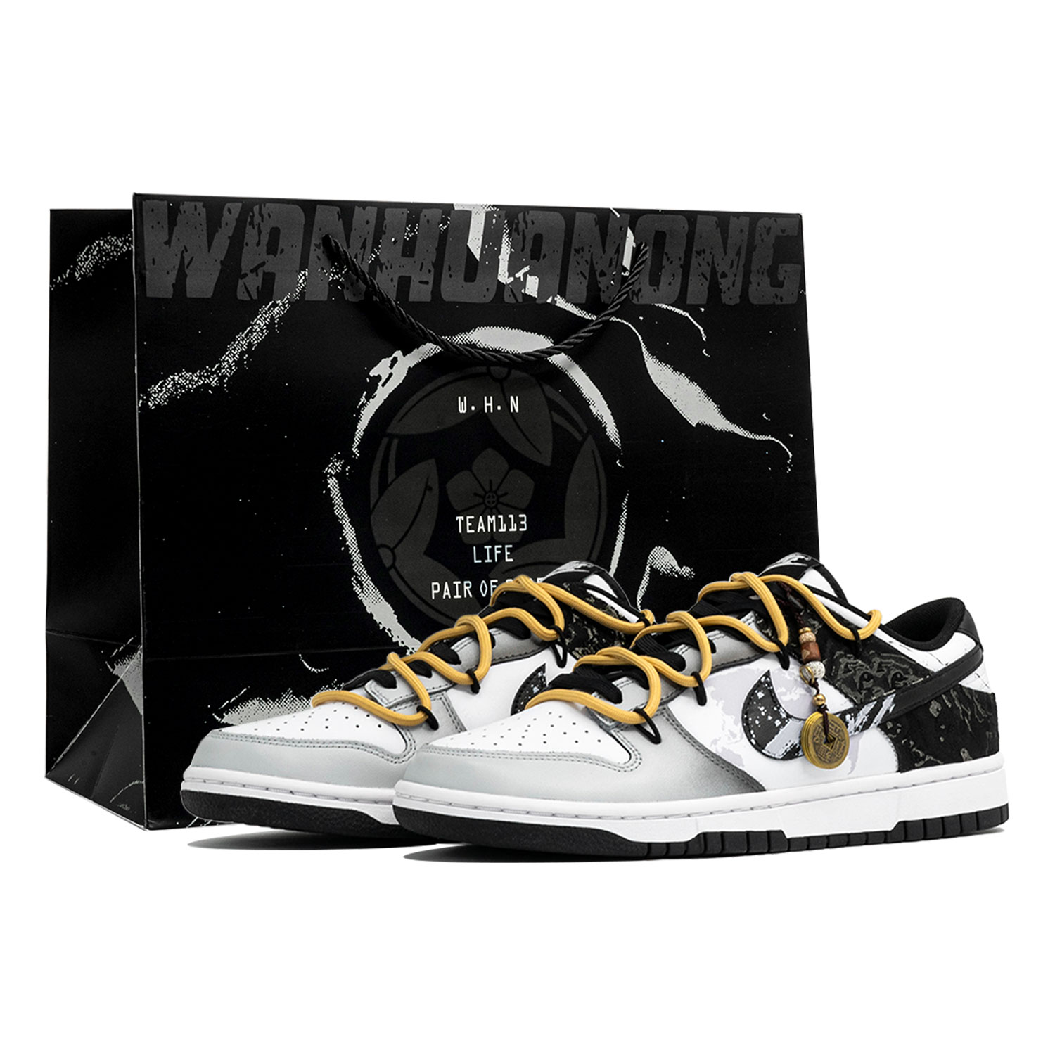

Кроссовки для скейтбординга Dunk, мужские, низкие, черно-серые Nike, Black White
