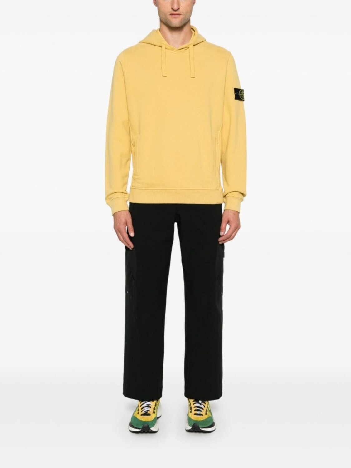 

Stone Island худи с нашивкой Compass, желтый