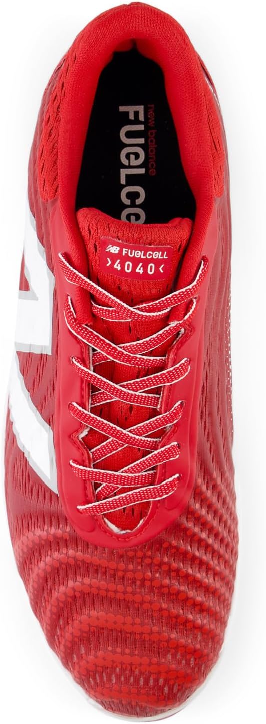 Кроссовки New Balance FuelCell 4040v7 Molded Baseball Cleats, Team Red/Optic White — фото 2
