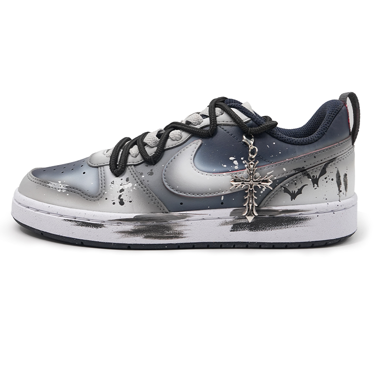 

Кроссовки Nike Court Borough Skateboarding Shoes Women's Low-top Black/grey, черный