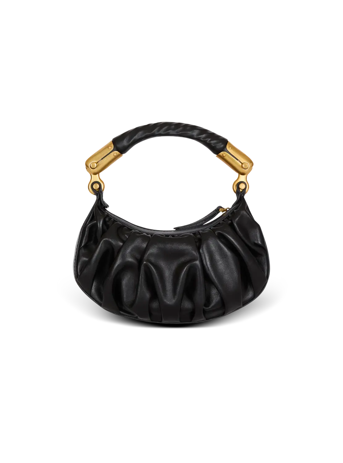 Мини-сумка Ebene из телячьей кожи Balmain, черный — фото 4