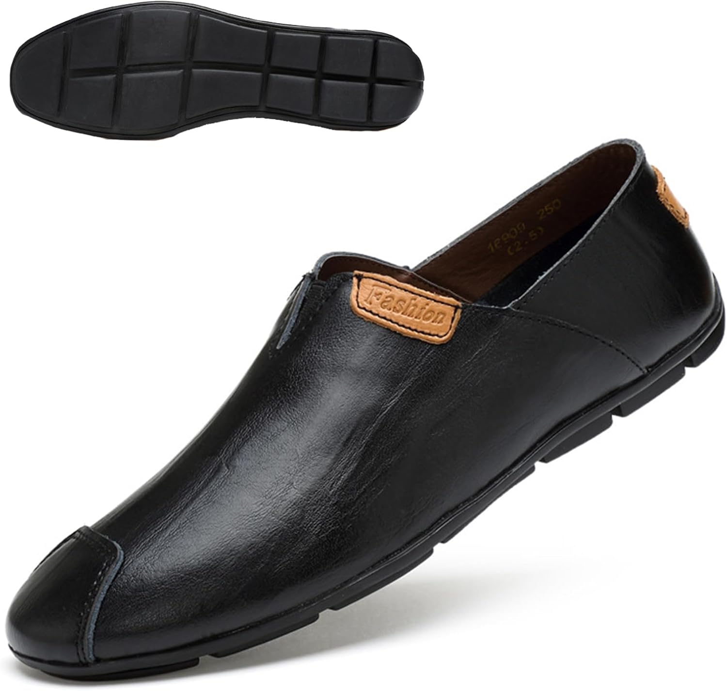 

Мужские слипоны-пенни из настоящей кожи ручной работы, легкие, с нескользящей и мягкой подошвой, для вождения, работы и повседневной носки Zlnmld, черный