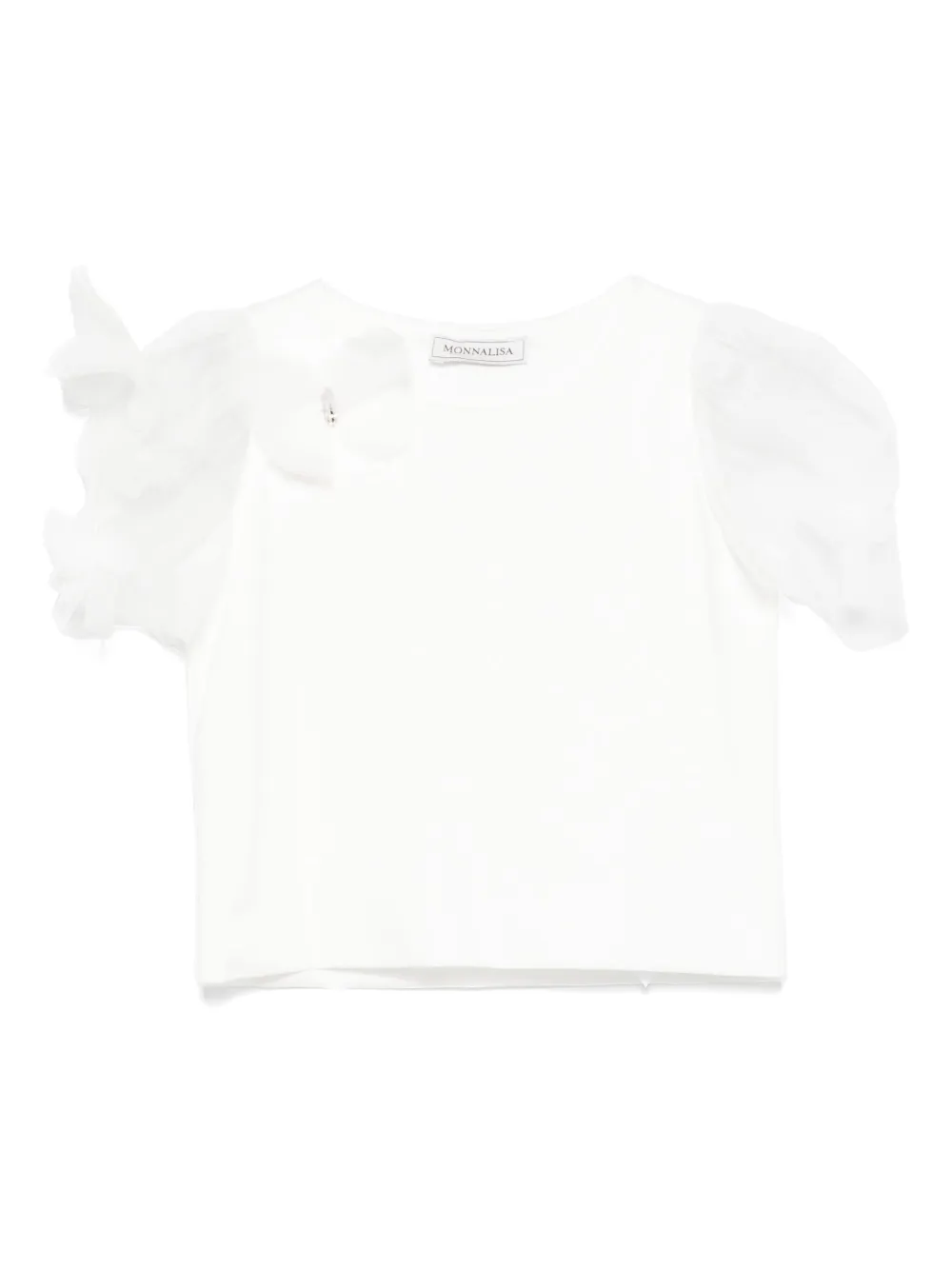 

Футболка с рукавами из тюля Monnalisa, белый