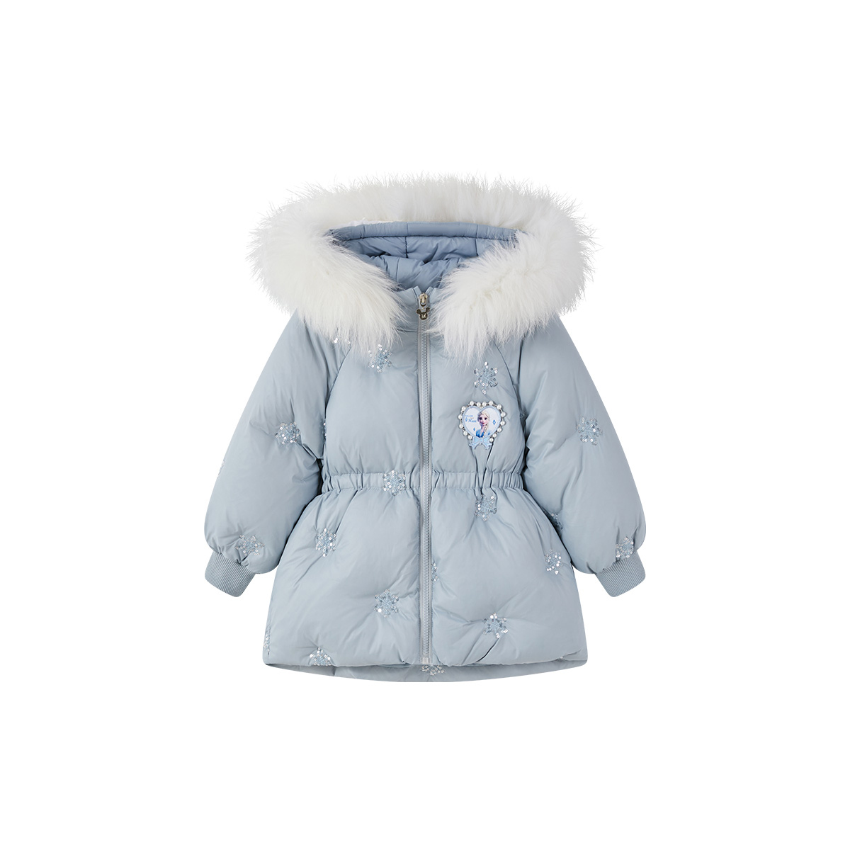 

Детский пуховик с капюшоном утепленный Disney, синий