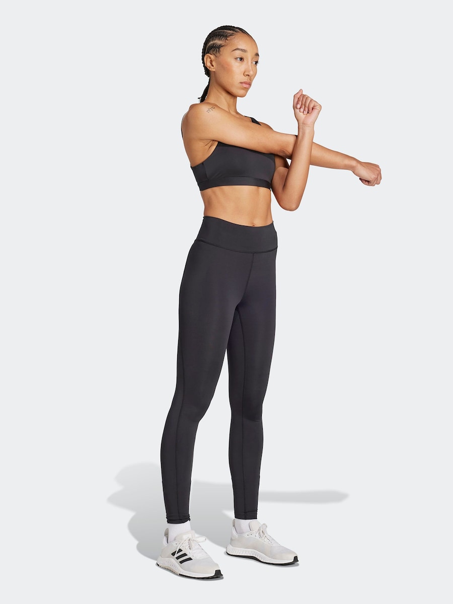 Спортивный бюстгальтер-бралетт ADIDAS PERFORMANCE All Me Ess, черный — фото 3