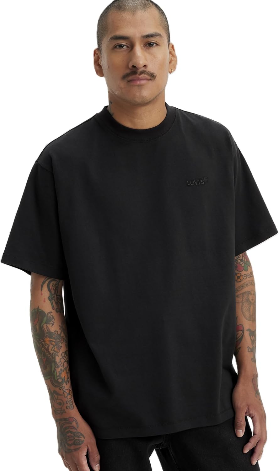 

Мужская футболка Levi's с коротким рукавом свободного кроя, черный