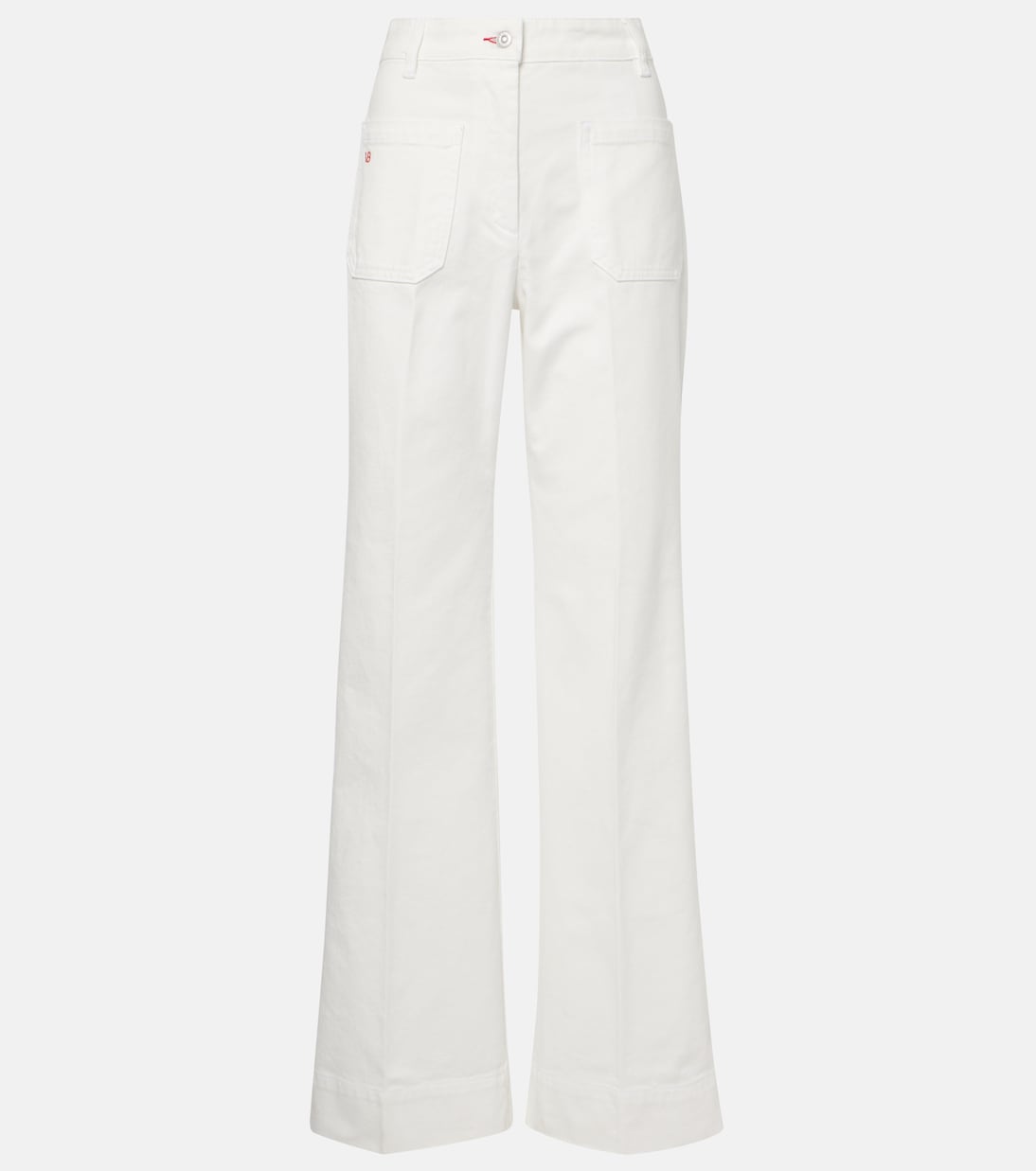 

Джинсы Alina с высокой талией и широкими штанинами Victoria Beckham, Washed White