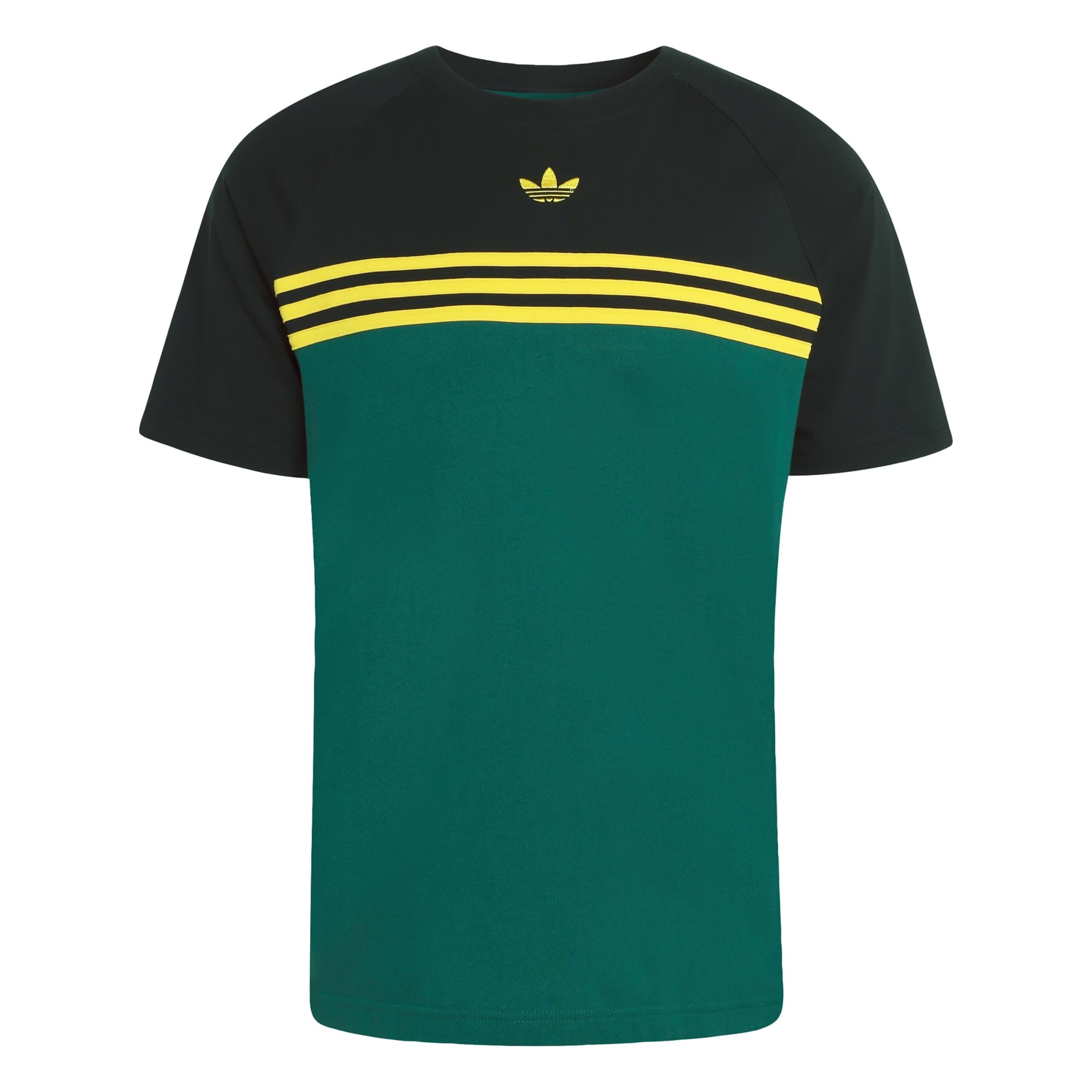 Adidas Originals Футболка 'CHEST STRIPES' в цвете Emerald