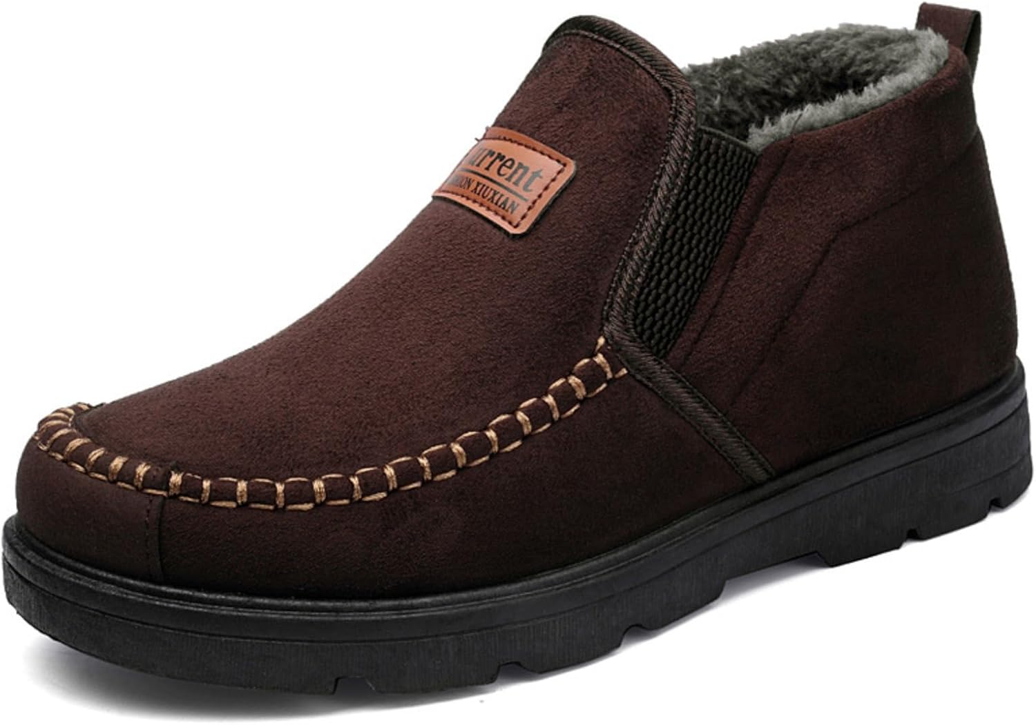 

Зимние мужские ботинки Myallfeet старого Пекинского стиля, утепленные хлопковые ботинки с плюшевой и толстой меховой подкладкой, уличные, противоскользящие и морозостойкие снежные ботинки, коричневый