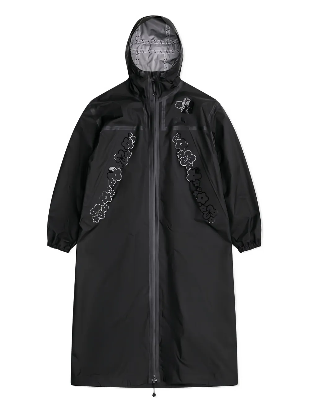 

Плащ с капюшоном, украшенный цветами Cecilie Bahnsen, черный