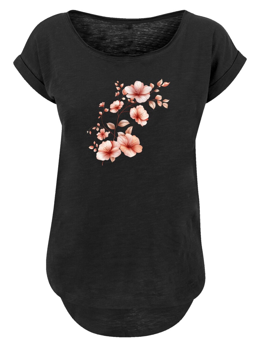 

Рубашка F4NT4STIC Rosa Blumenzweig 3D, черный