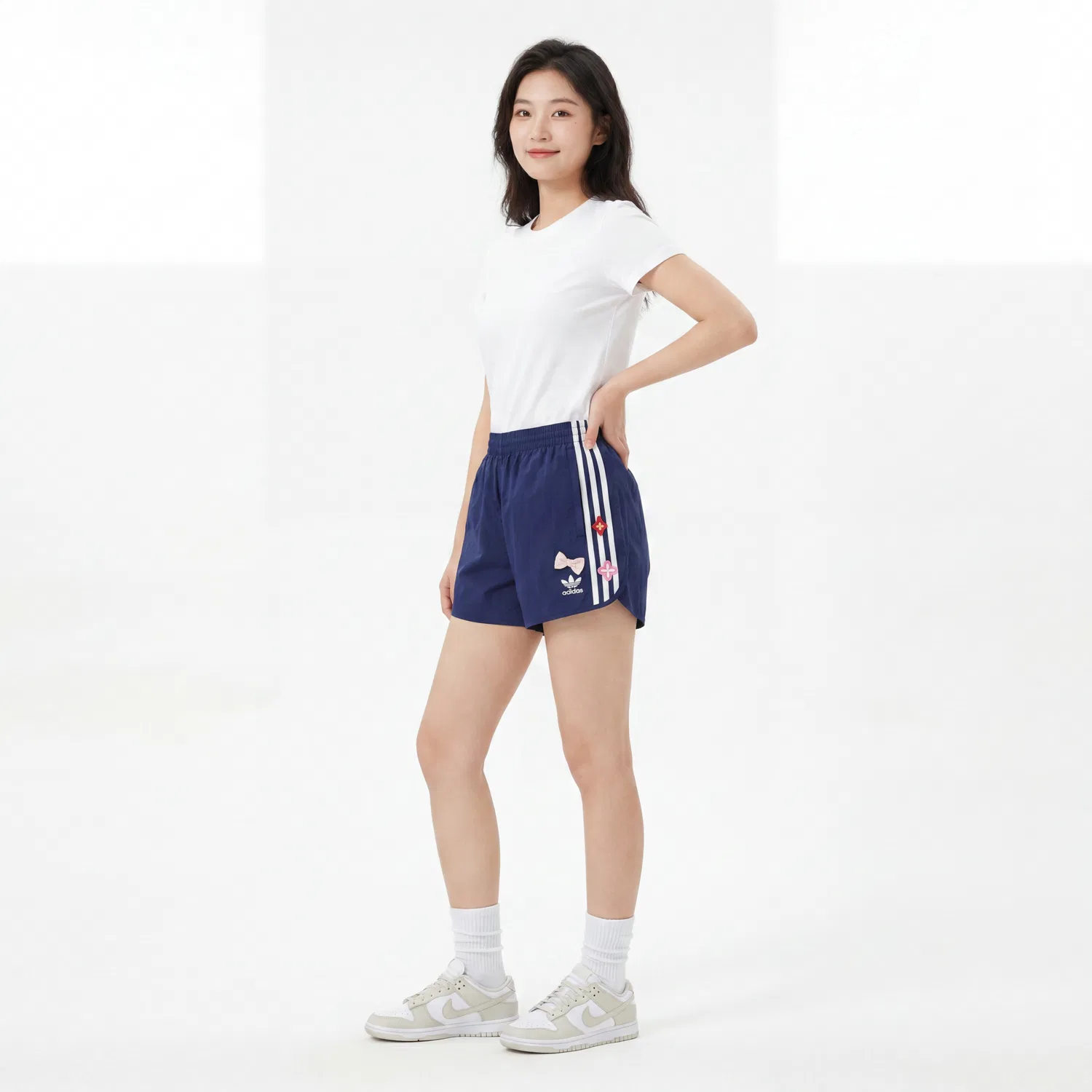 Шорты повседневные Casual Shorts Adidas Originals темно-синие — фото 4