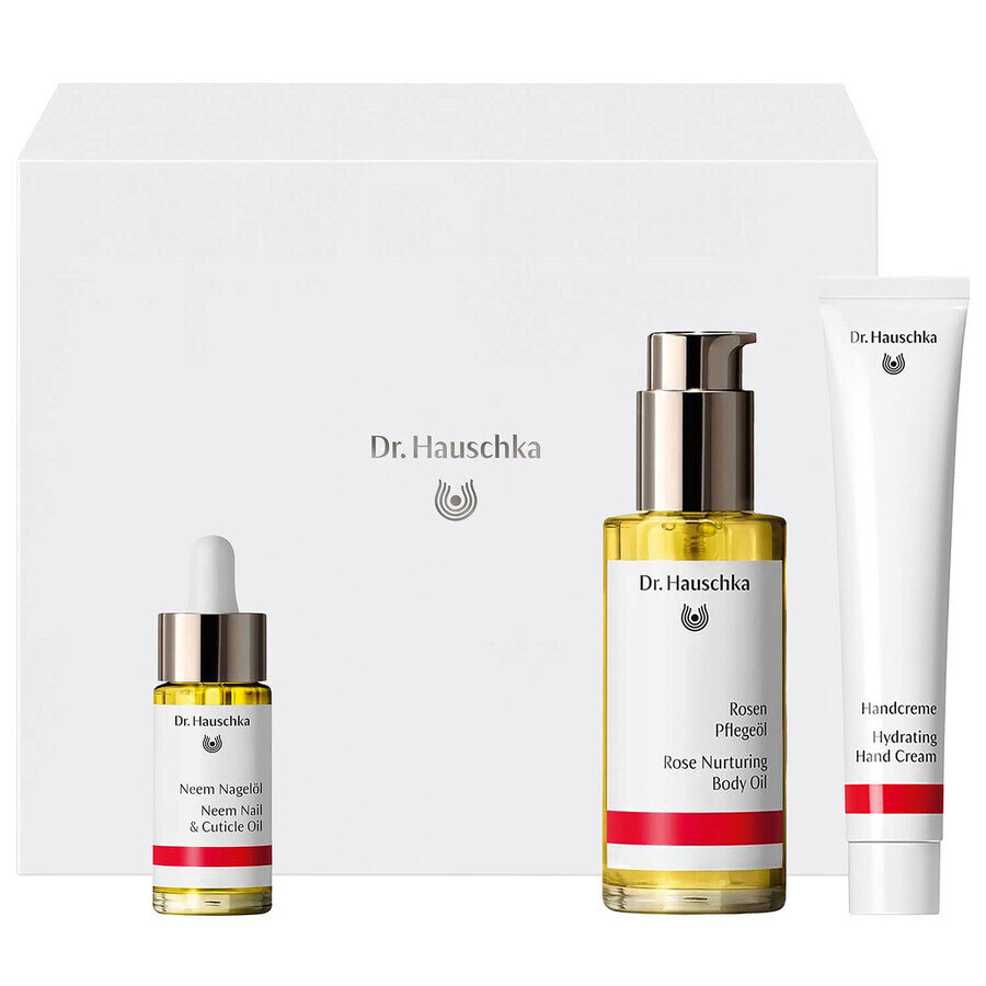 

Dr. Hauschka, набор Beautiful Body крем для рук 50 мл + масло для тела 75 мл + масло для ногтей 18 мл