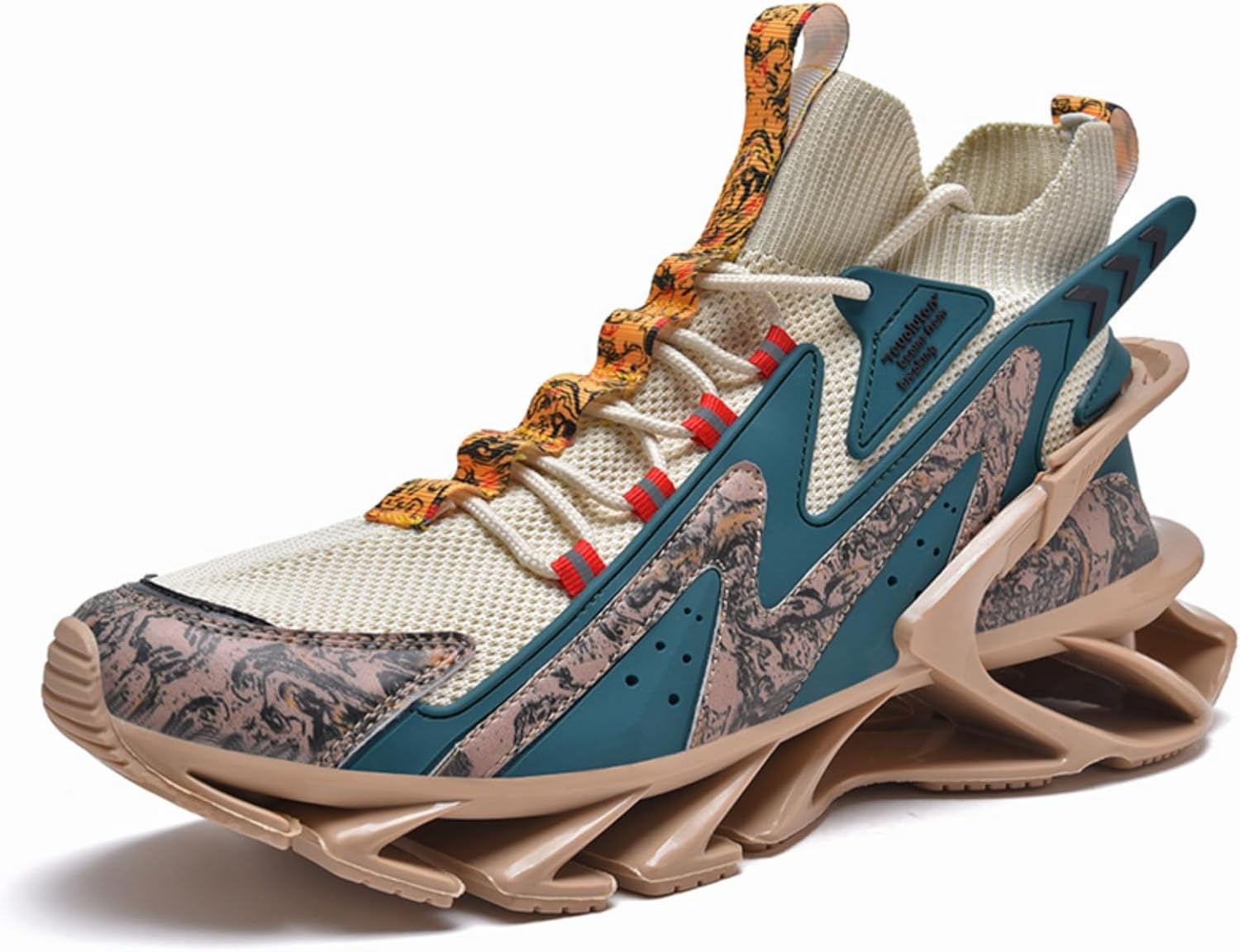 

Мужские модные кроссовки Blade с высокой шнуровкой, сетчатые, с амортизирующей подошвой, легкие, дышащие, с противоскользящей подошвой для ходьбы, тенниса, зала, бега, походов и повседневной носки Yrzhgdl, Apricot