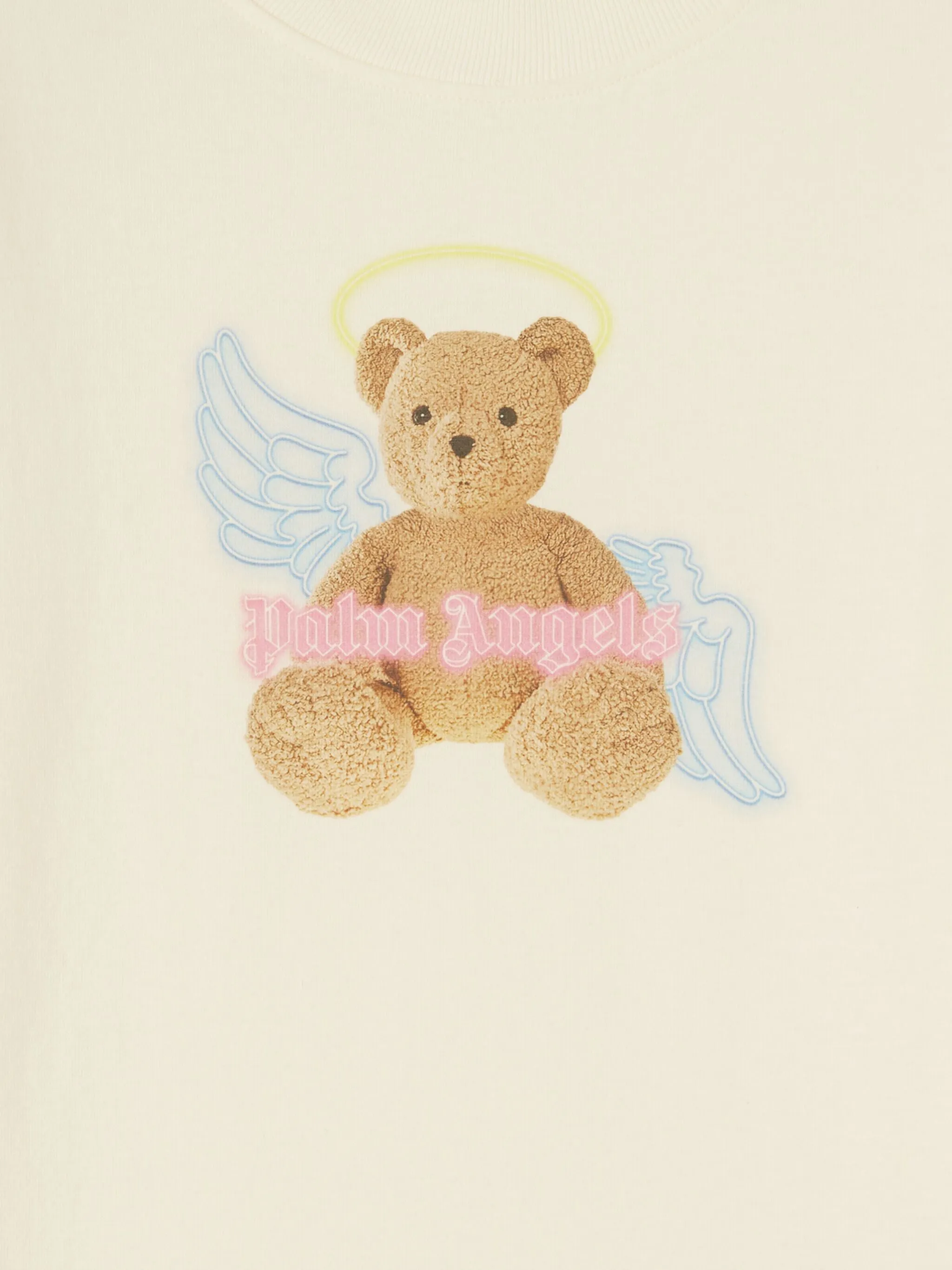 Футболка Bear Angel Palm Angels Kids, кремовый — фото 3