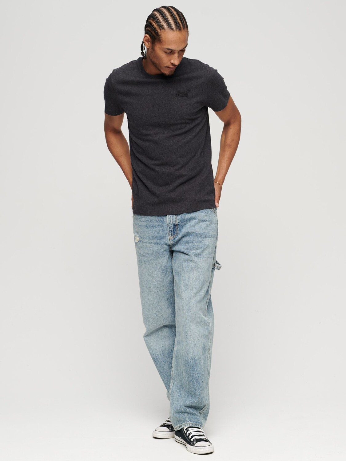 Футболка с логотипом Superdry из органического хлопка, цвет Raven Black Marl — фото 2