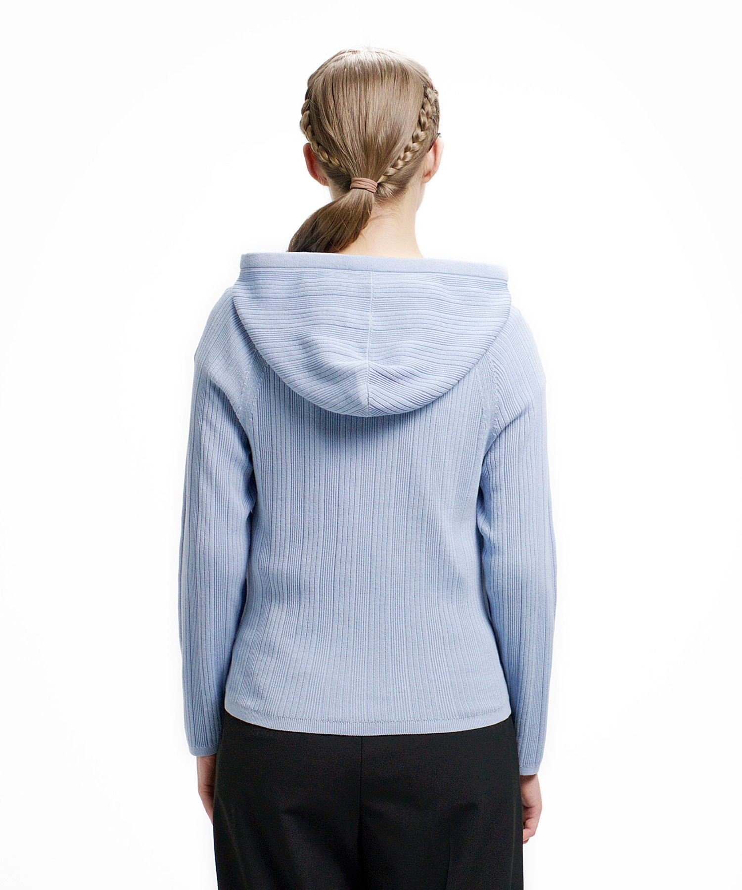 Худи LACOSTE с молнией Light blue — фото 2