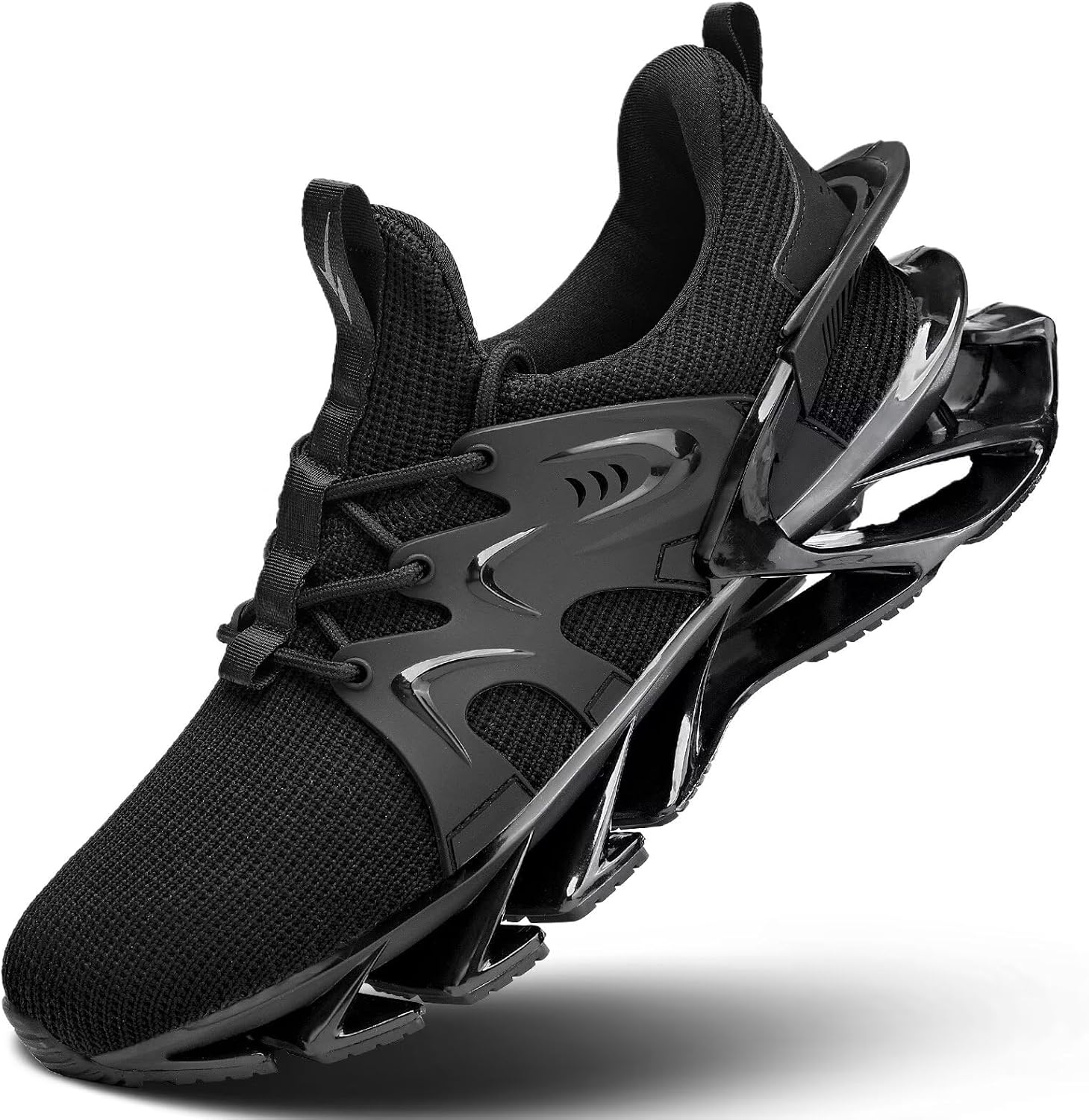 

Мужские кроссовки для трейла, модные кроссовки, дышащая сетка, беговые, с лезвием, противоскользящие, повседневные спортивные ходовые обувь Hetohec, черный