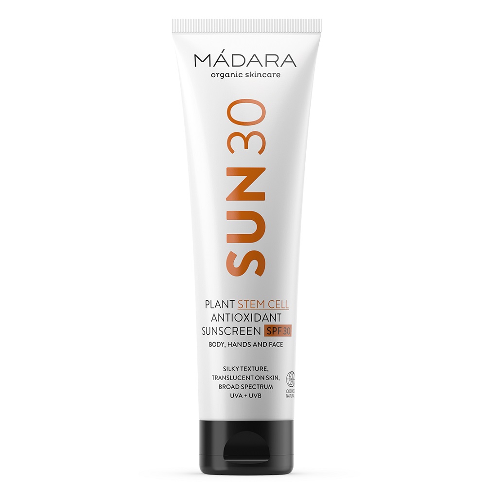 

Защитный солнцезащитный крем для тела SPF30 plant stem cell antioxidant body sunscreen spf30 Madara, 100 мл