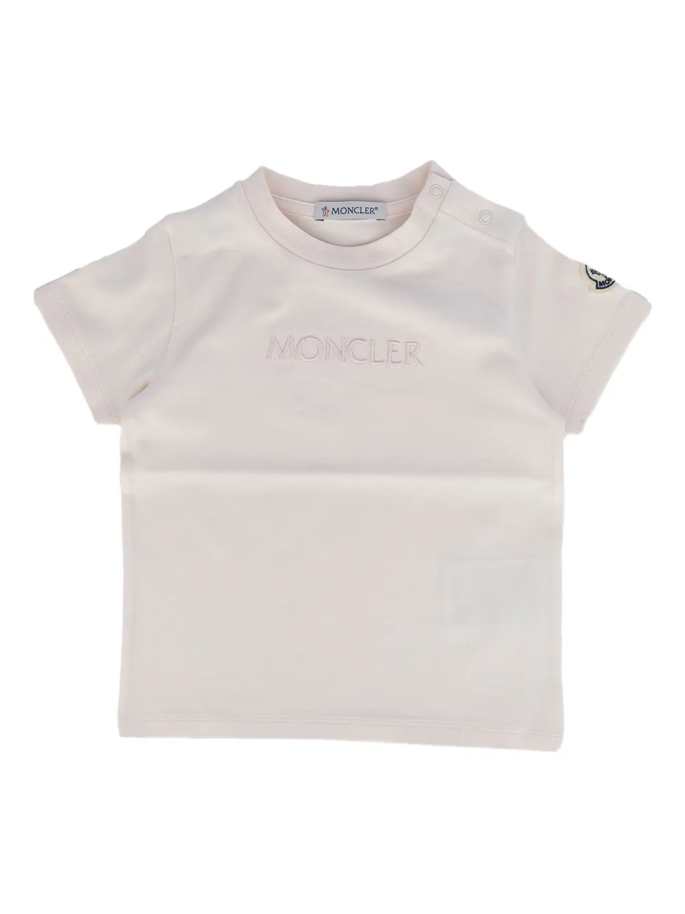 

Футболка с вышитым логотипом Moncler Enfant, нейтральный