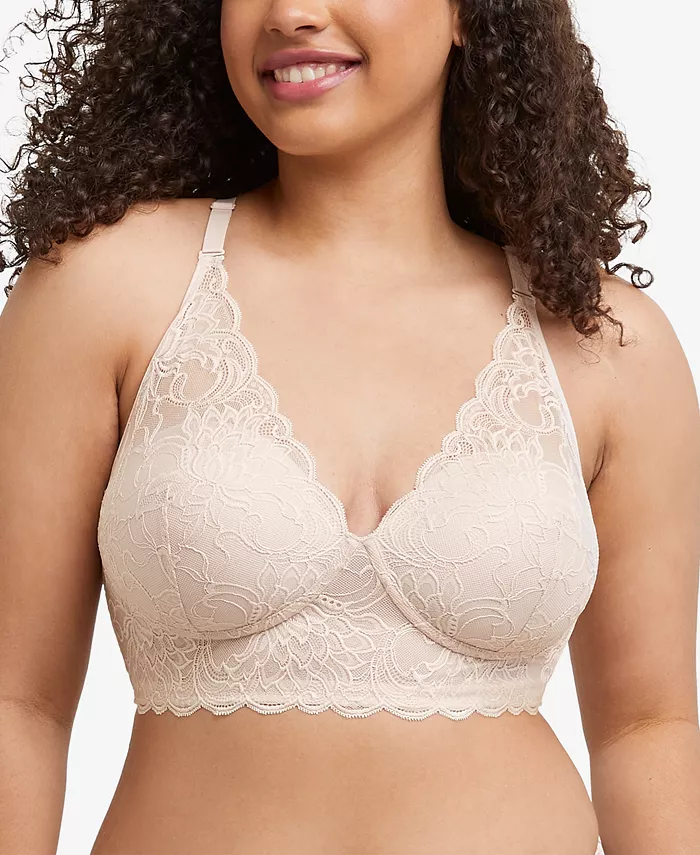 

Удлиненный бюстгальтер-бралетт Pure Comfort из кружева и сетки DM1188 Maidenform, коричневый