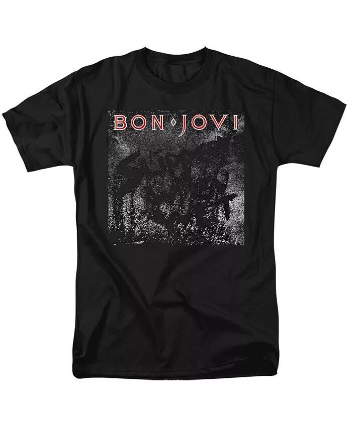

Мужская футболка с коротким рукавом Slippery Cover для взрослых Bon Jovi, черный