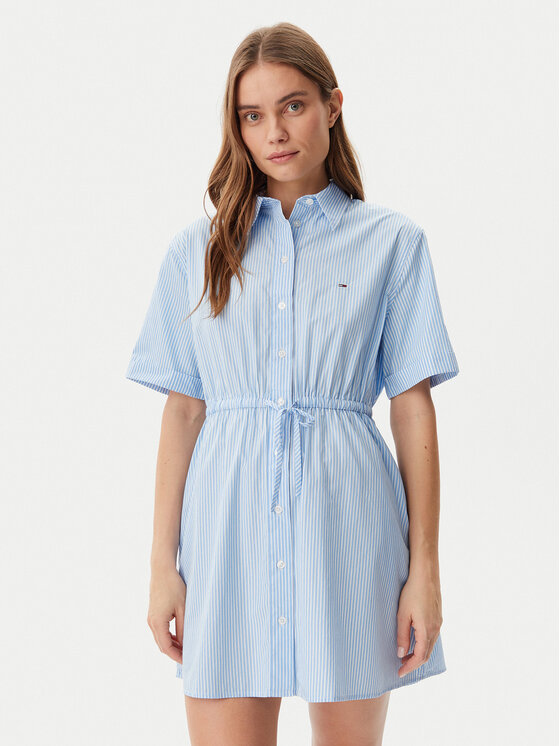 

Платье-Рубашка стандартный крой DW0DW20617 Tommy Jeans, голубой