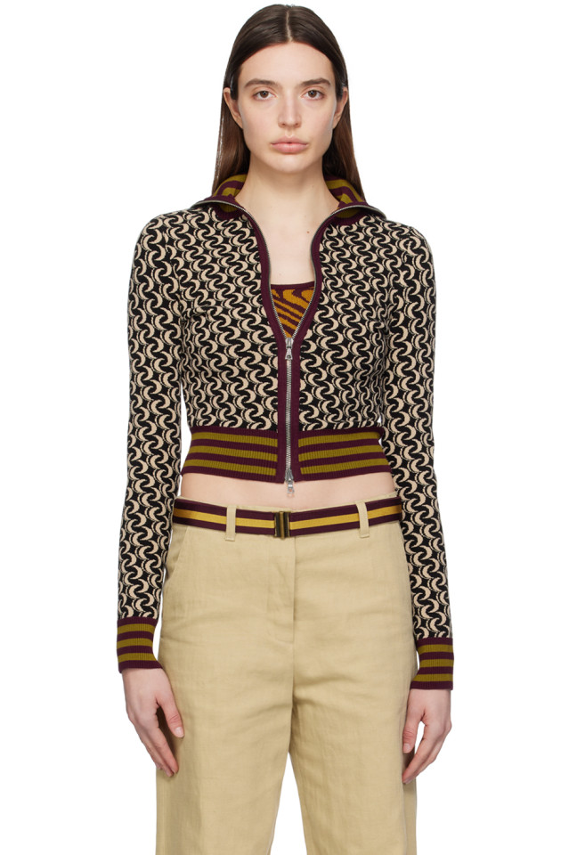 

Джемпер с жаккардовым узором Dries Van Noten, бежевый