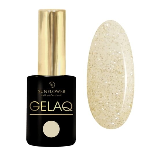 

УФ-гибридный лак - Песочный блеск Gelaq, Glitter No. 186, SUNFLOWER