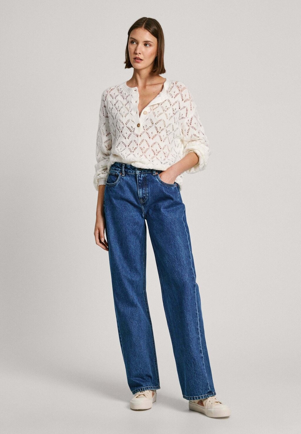 

Вязаный свитер HAILEY Pepe Jeans, кремовый