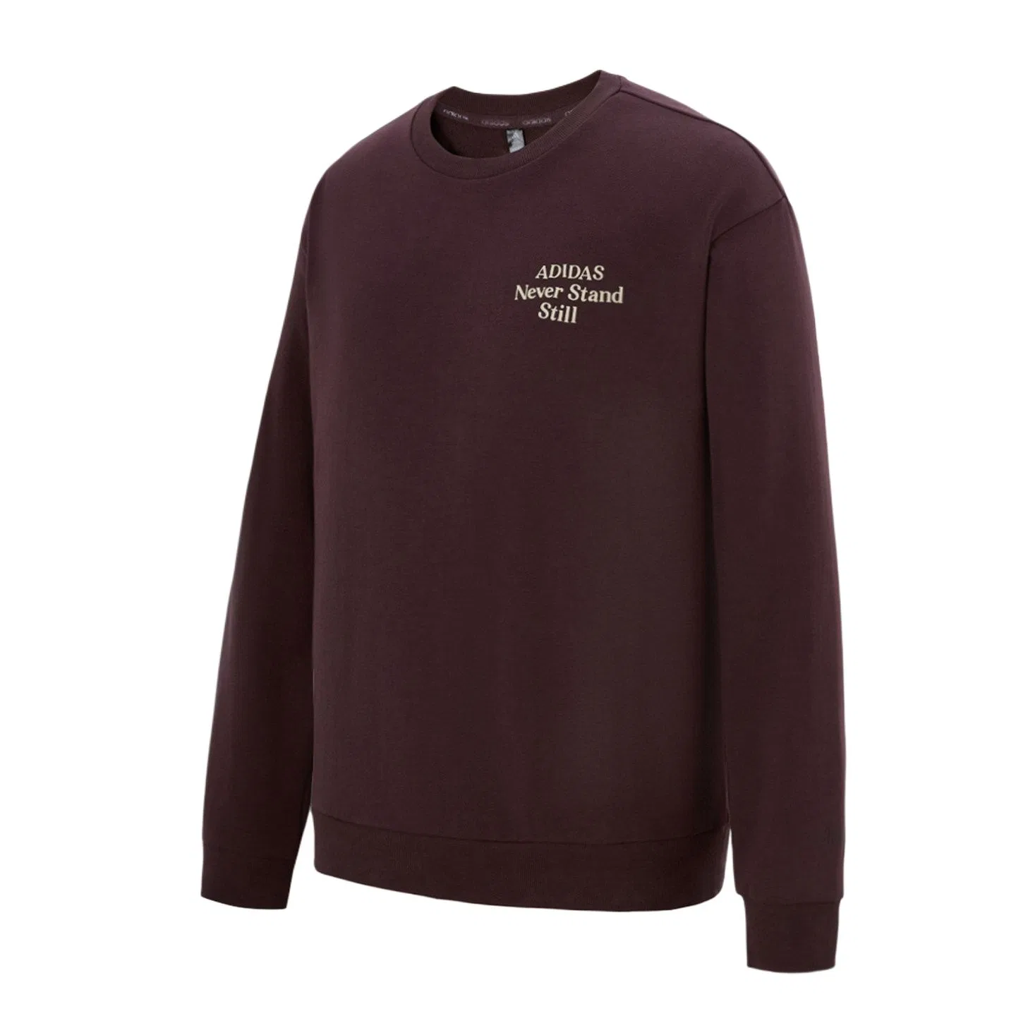 Свитшот мужской бордовый crew neck утепленный Adidas, Burgundy