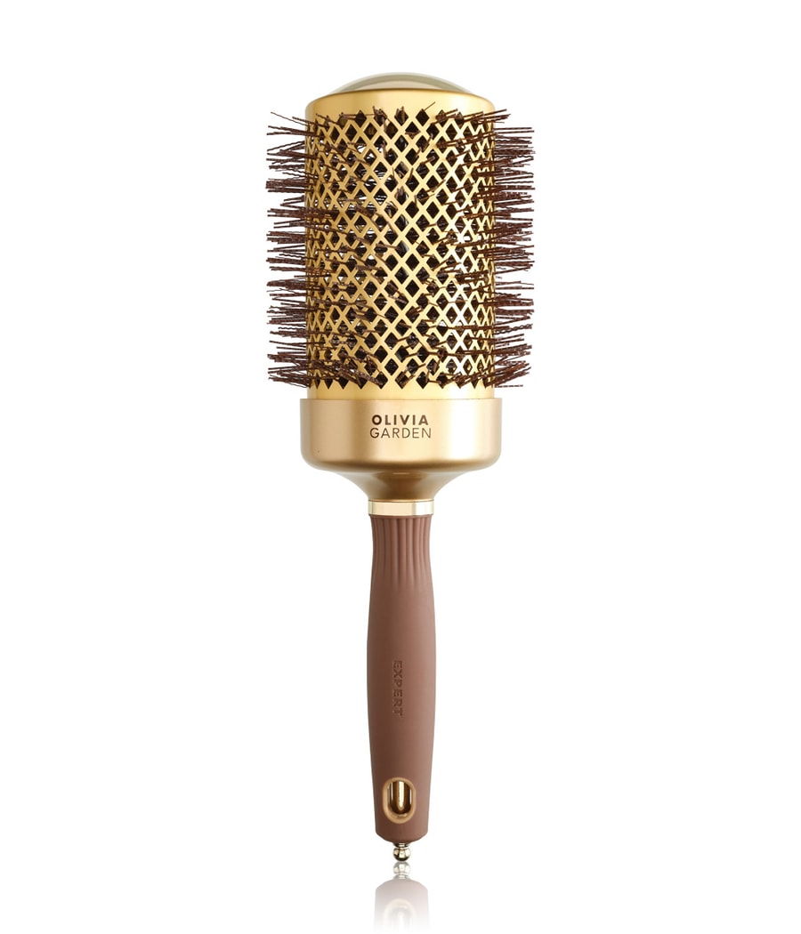 

Круглая кисть Olivia Garden Expert Blowout Shine 65/80 wavy bristles, gold/brown, 1 шт.