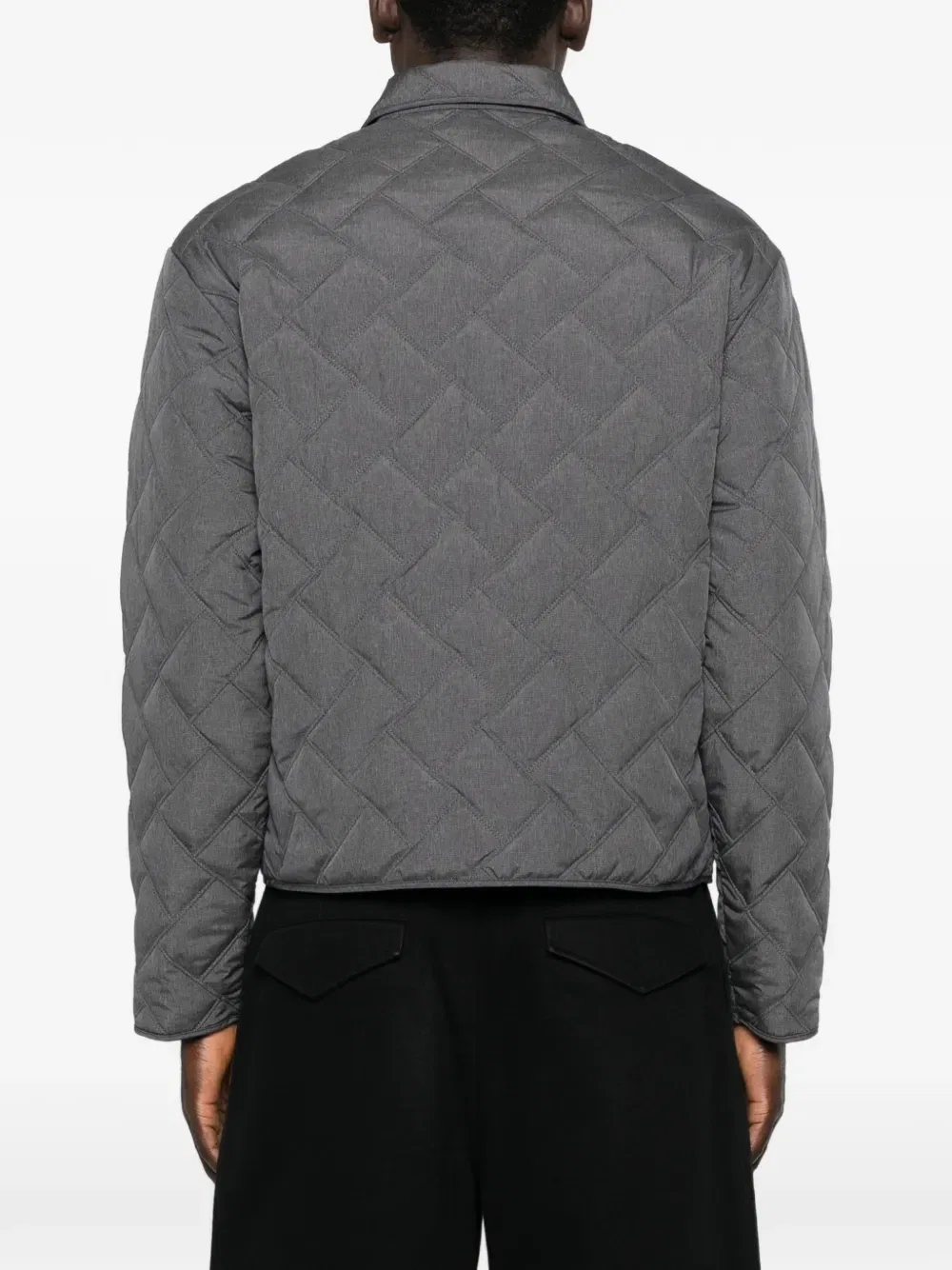Стеганая куртка на молнии Emporio Armani, серый — фото 4