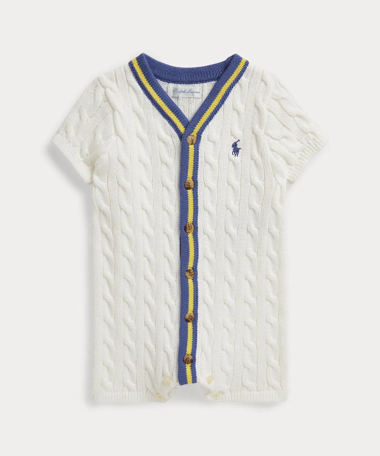 Комбинезон-поло хлопковый Ralph Lauren белый