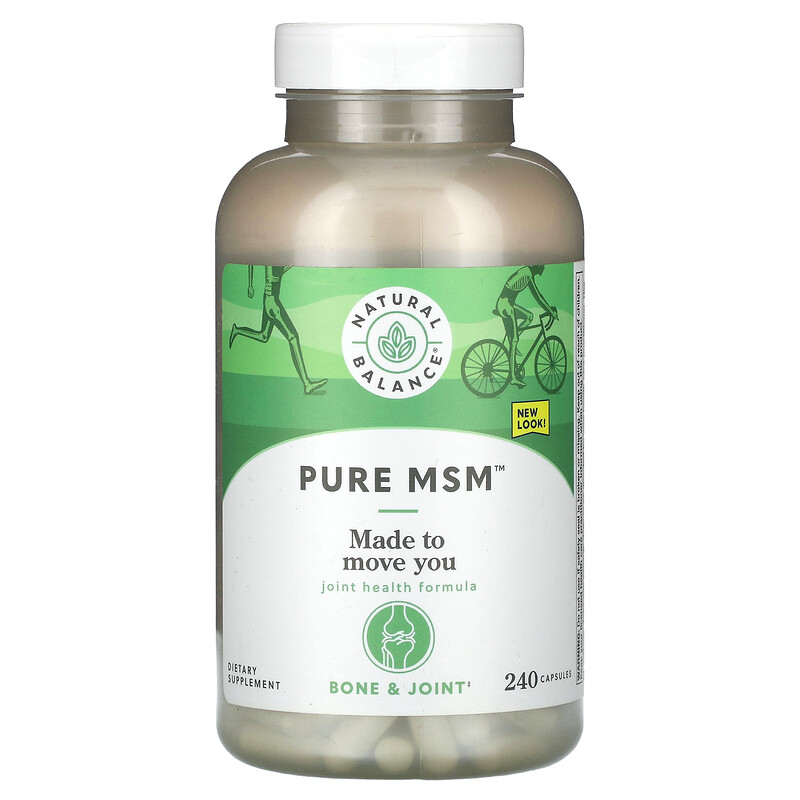 

Natural Balance, Чистый МСМ, 1000 мг, 240 капсул