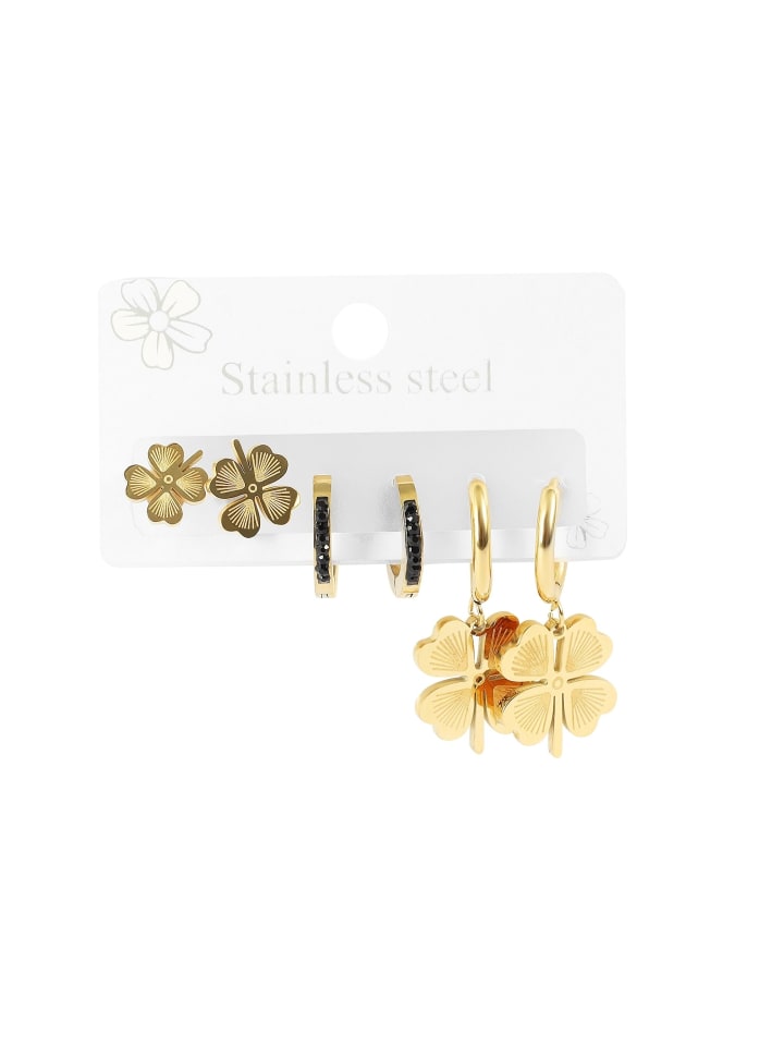 

Adeliás Женский кулон - кулон в виде клеверного листа из нержавеющей стали с золотым покрытием