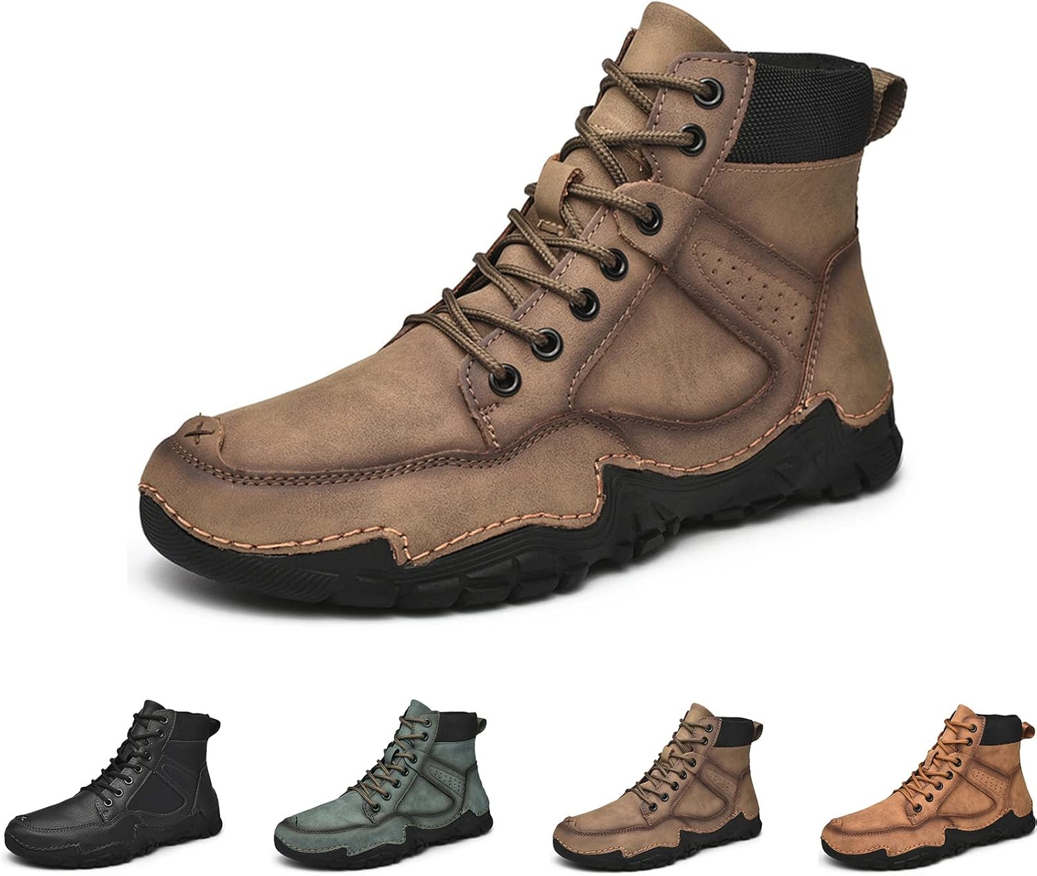 

Мужские высокие походные кроссовки PURCHAWEE с нескользящей подошвой, дышащие, легкие, мягкие кроссовки для треккинга и охоты, ботинки-чукка, хаки