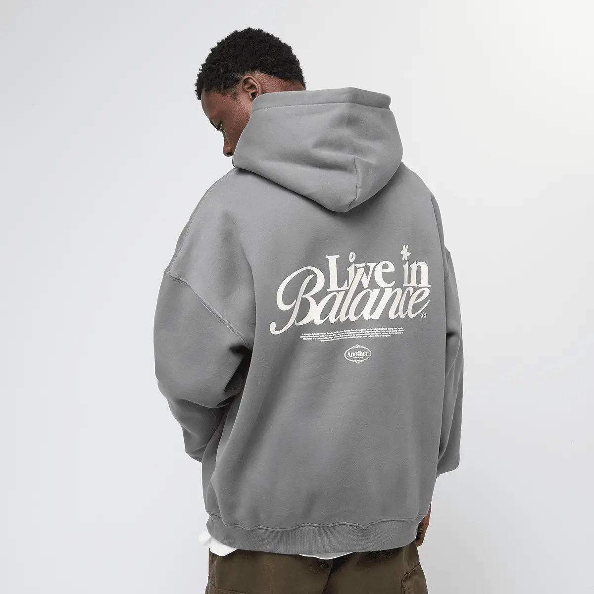 

Худи Another Cotton Lab Live in Balance Heavy Oversized, серый