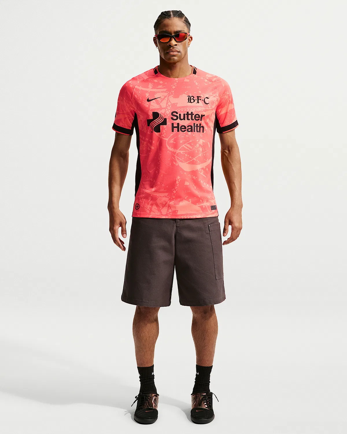 Мужская футболка Nike Dri-FIT NWSL Replica Jersey Bay FC Stadium Away, Rush Coral — фото 4