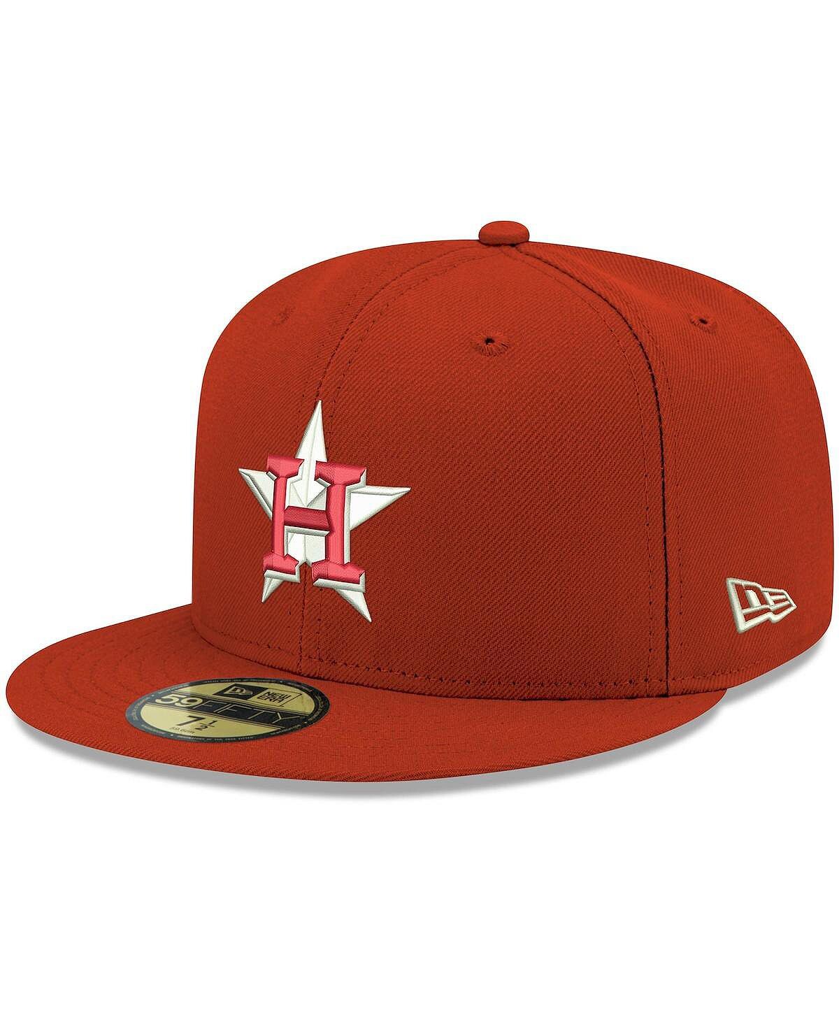 

Мужская красная приталенная шляпа Houston Astros Logo белая 59FIFTY New Era